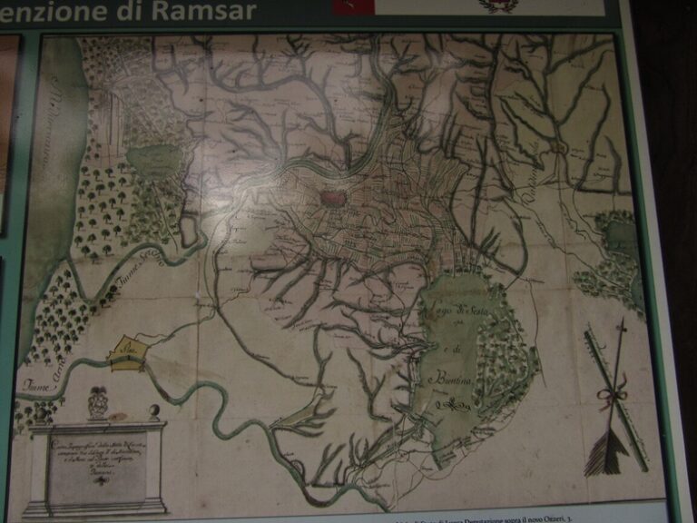 vecchia mappa del padule di Bientina